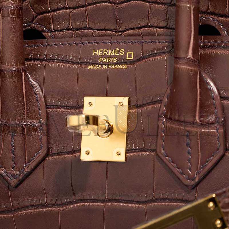 H**mes MASTER BIRKIN 25 MATTE ALLIGATOR HAVANE (25*19*13cm)